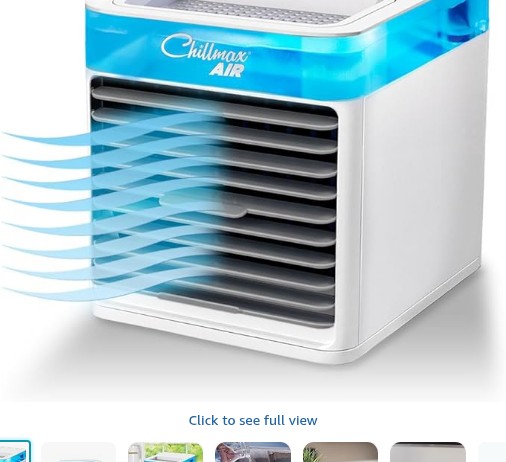 JML Chillmax Portable Air Cooler – Mini Air Conditioning Unit Alternative | Evaporative air cooler, fan and humidifier in one – 4 speeds, dual mist jets, washable hydro-chill filter